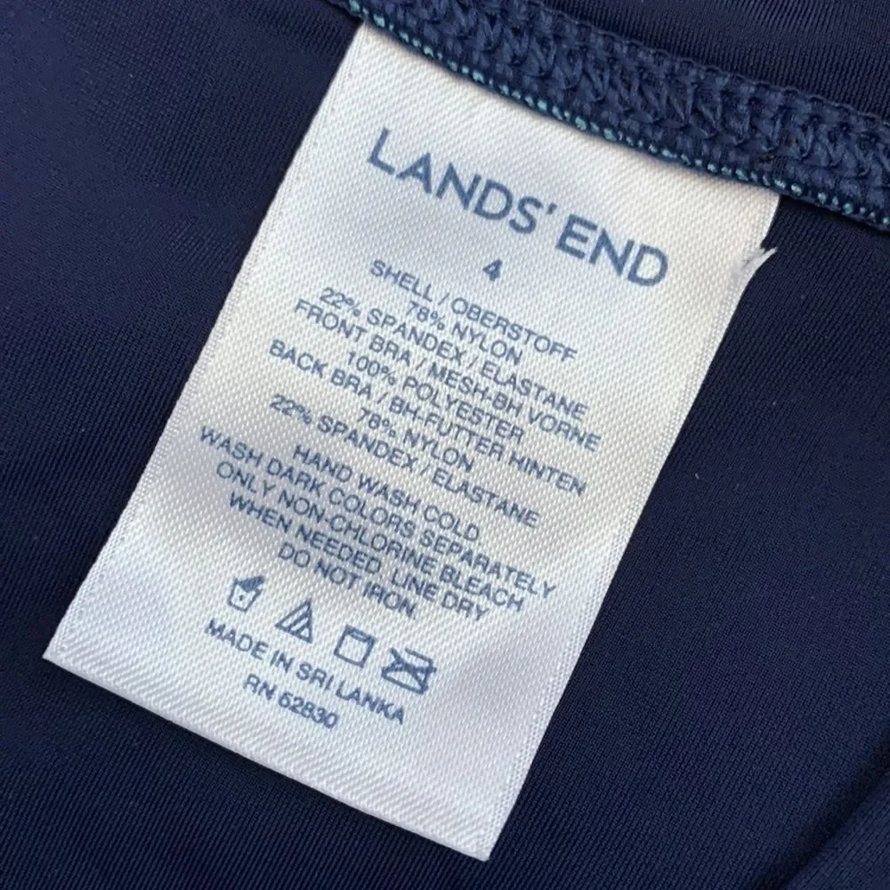 Lands’ End Swimsuit Top Bra Swimwear 4